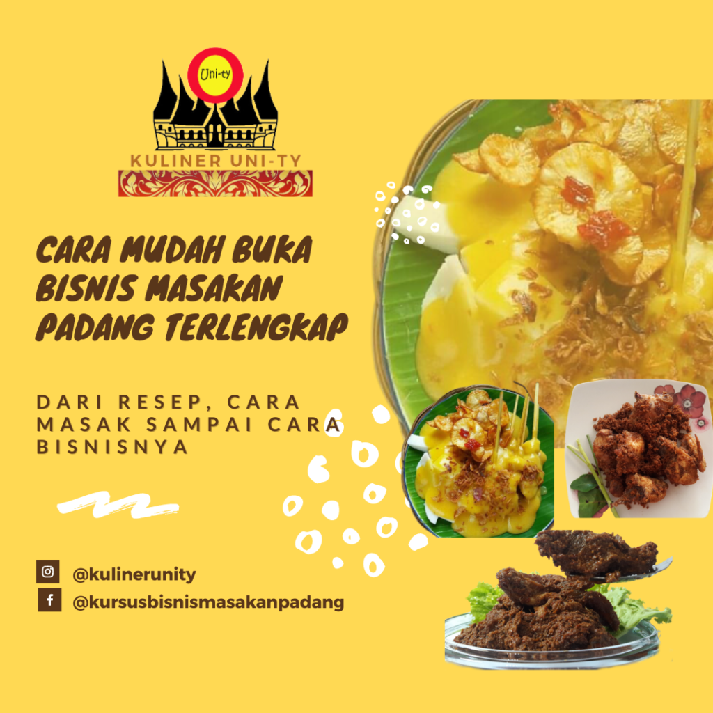 kursus masakan padang unity; kursus bisnis masakan padang