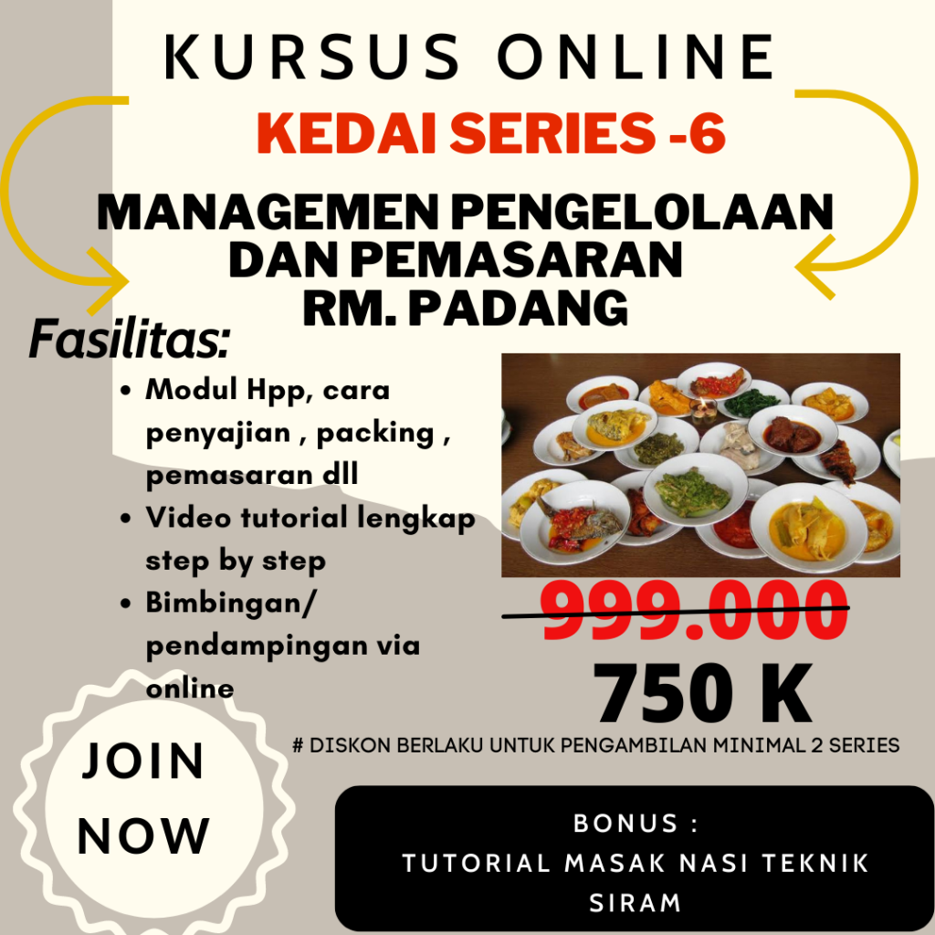KURSUS SERIES BUKA KEDAI MASAKAN PADANG