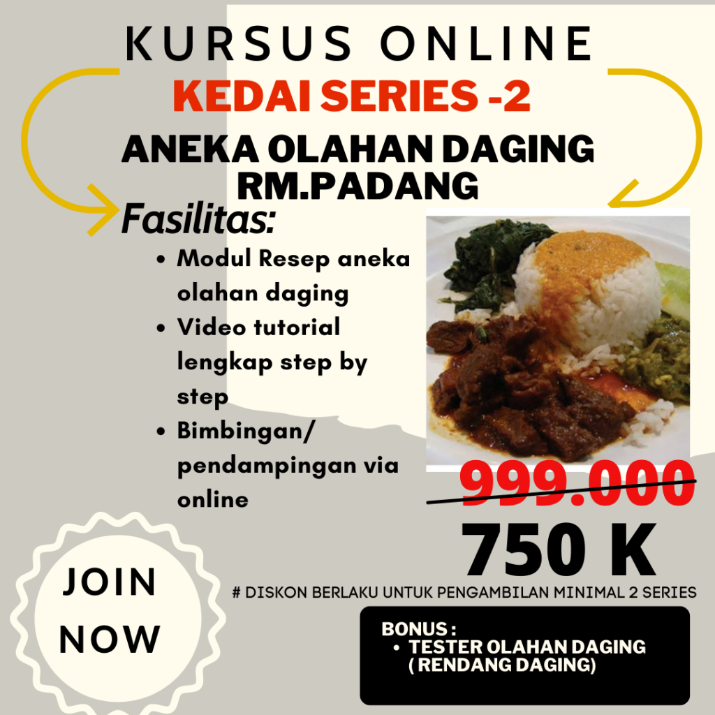 KURSUS SERIES BUKA KEDAI MASAKAN PADANG